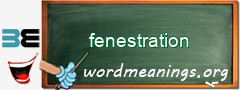 WordMeaning blackboard for fenestration